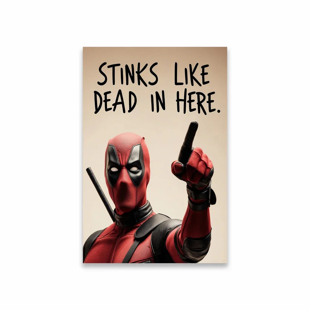 Deadpool Funny Bathroom Poster Sweet Baby Jesus Art Print Disney Superhero Toilet Canvas Painting Home Bathroom Toilet Decor Peaceful Pleasures Health and Wellness 5 50x70cm