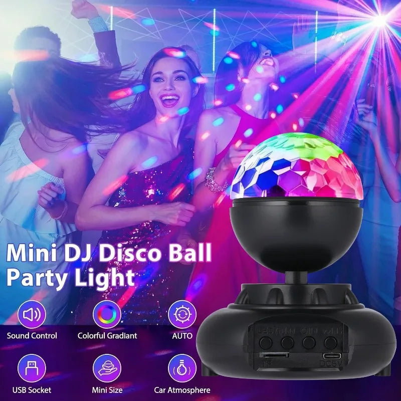 Bluetooth Disco Ball Speaker RGB LED Rotating Party Light