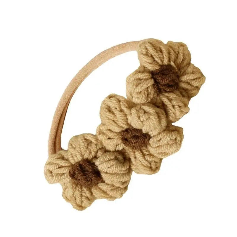 Baby Floral Headband – Soft Knit Hairband for Girls 0–1Y