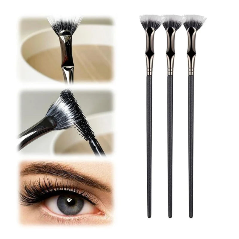 Fan-shaped eyelash brush, mascara brush, eyelash comb separator, suitable for upper and lower eyelashes Eyelash makeup tools Peaceful Pleasures Health and Wellness