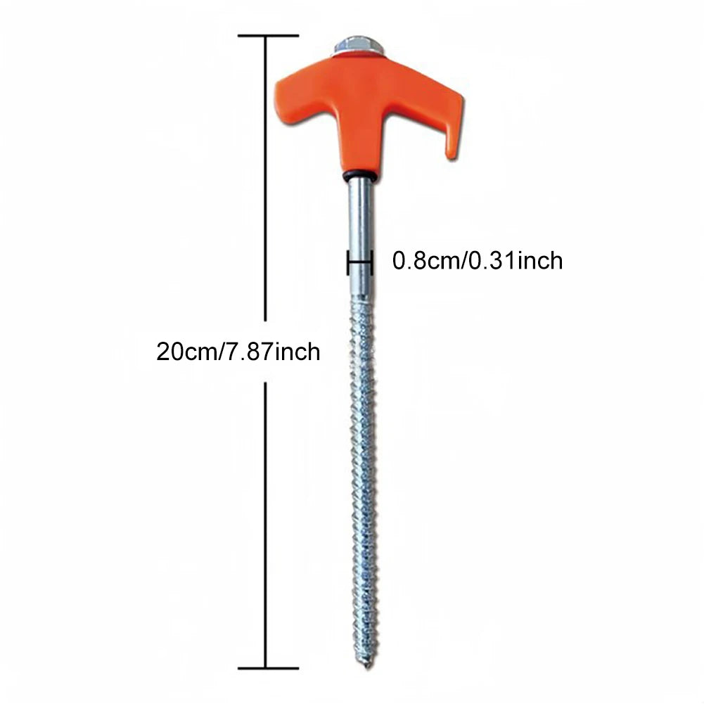 8Pcs Screw In Tent Stakes with Hex Socket Stakes Ground Anchors Camping Stakes Tent Ground Nail Screw in Camping Tent Pegs Peaceful Pleasures Health and Wellness