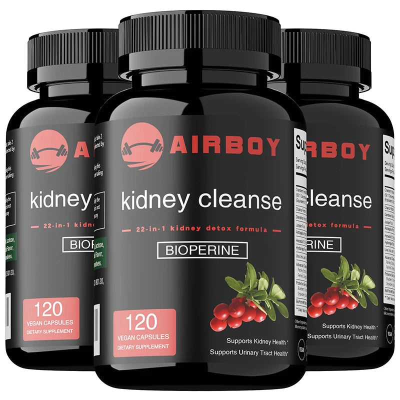 Kidney Cleanse Detox & Repair, Urinary Tract Support & Flush Formula To Support Normal Kidney Function Peaceful Pleasures Health and Wellness 120 Capsule-3bottles