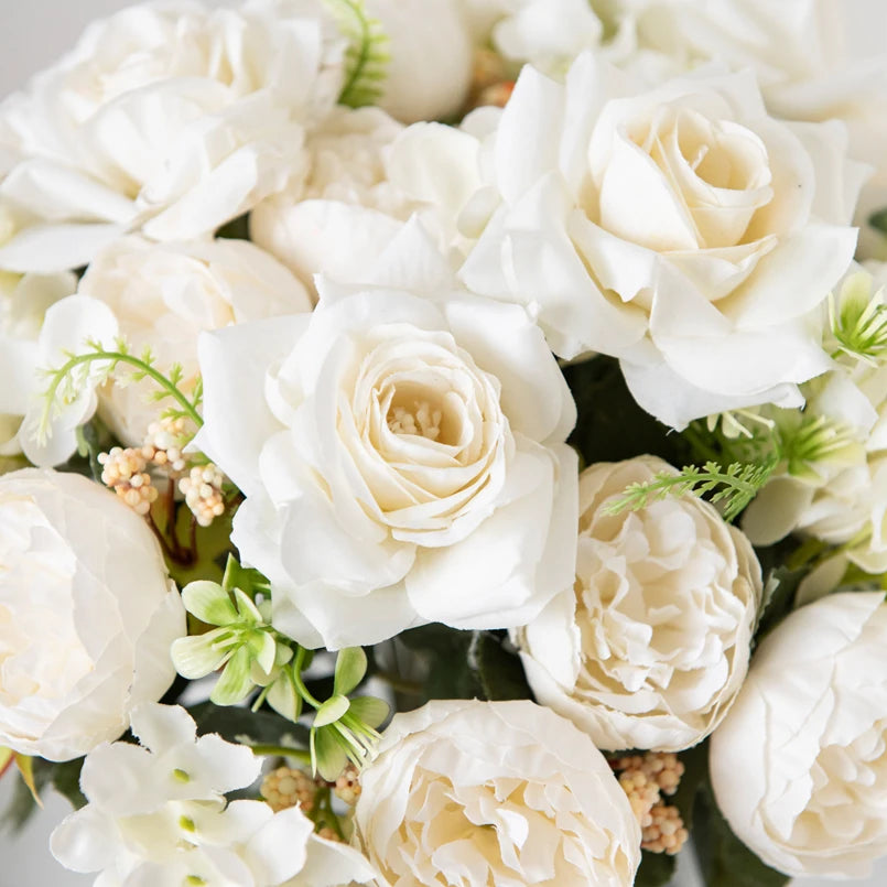 Silk Artificial Rose Peony Bouquet – Wedding & Home Décor