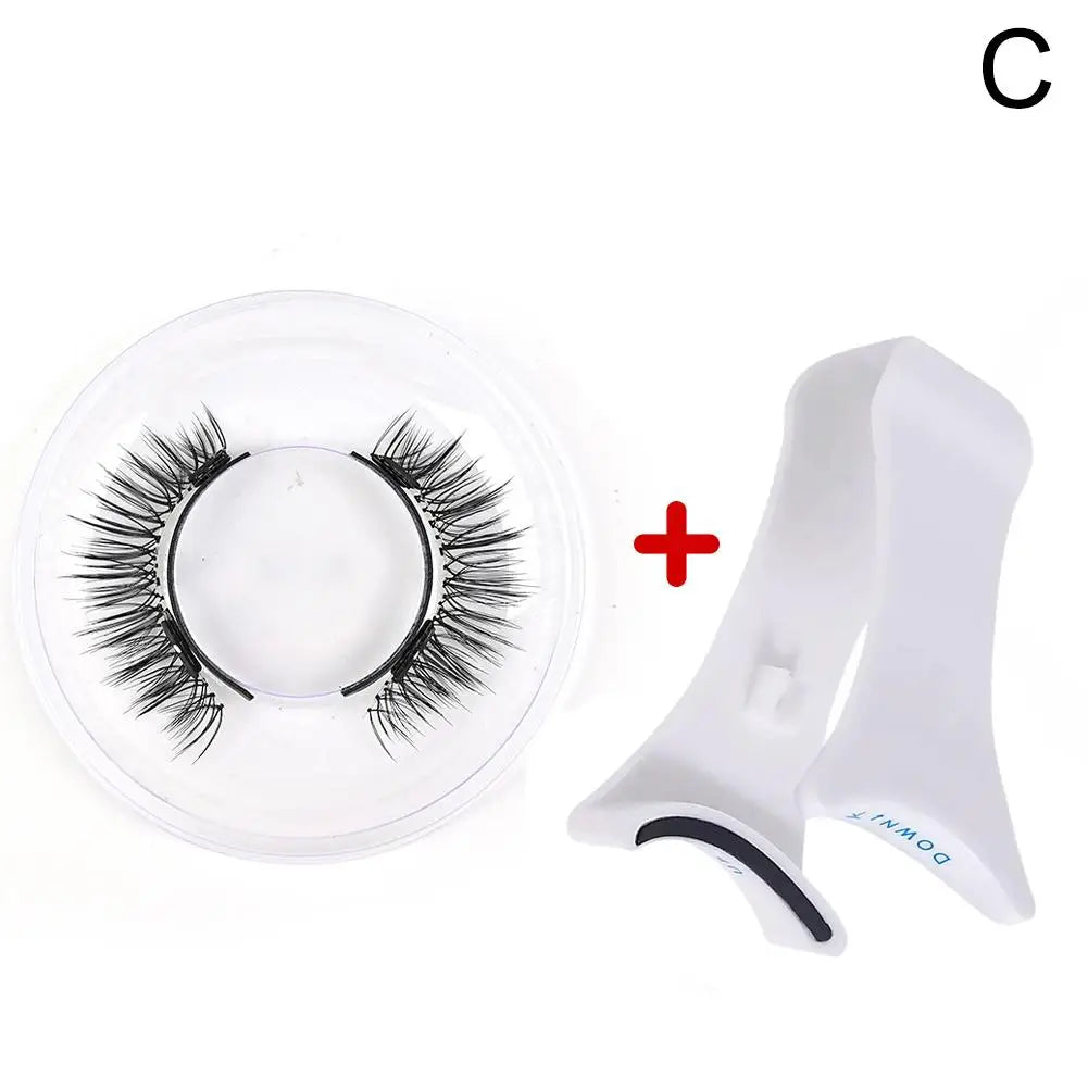 3D Magnetic Eyelashes Handmade Natural Magnetic False Eyelashes Reusable Magnetic Eyelashes Tweezers Set Peaceful Pleasures Health and Wellness C
