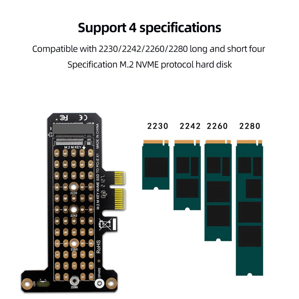M.2 NVMe to PCIe 4.0 X1 Expansion Card 32Gbps for M Key SSD Peaceful Pleasures Health and Wellness