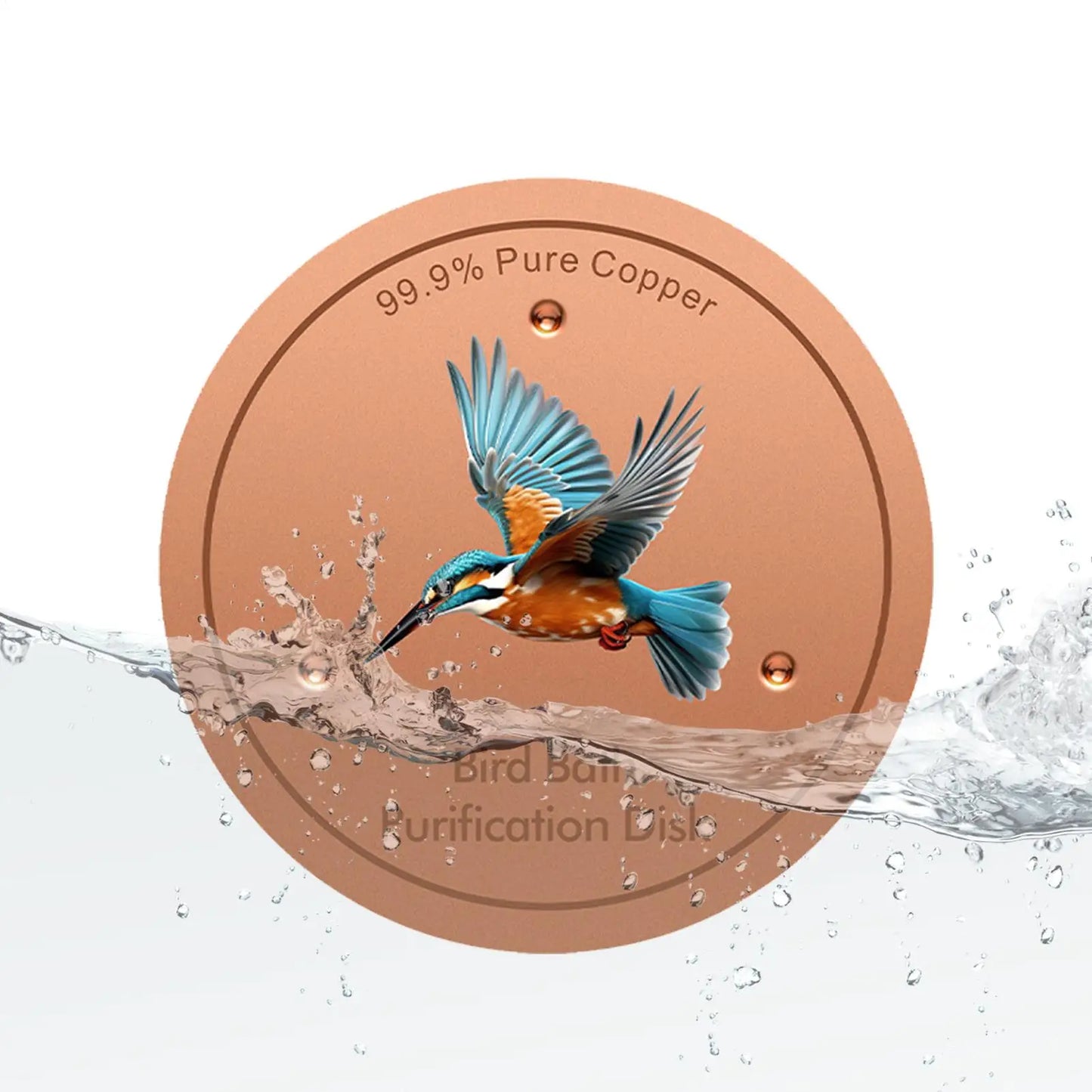 Copper Bird Bath Purification Disc | Triple-Point Support