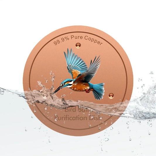 Copper Bird Bath Purification Disc | Triple-Point Support Bird Bath Accessory Peaceful Pleasures Health and Wellness