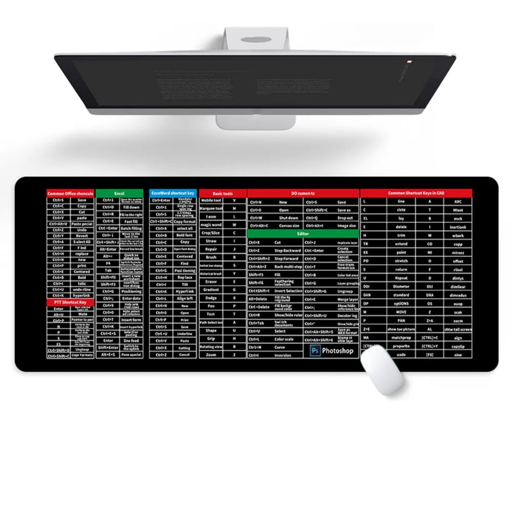 Large Gaming Mouse Pad – Stitched Edge Non-Slip Desk Mat