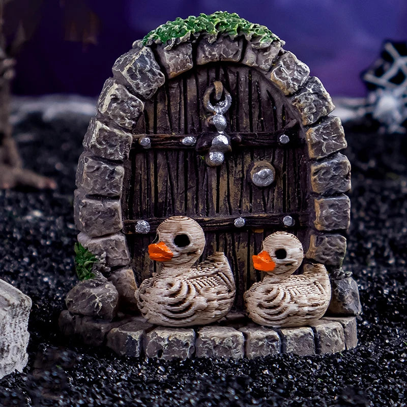 5-Pack Halloween Resin Duck Miniatures | Spooky Mini Figurines