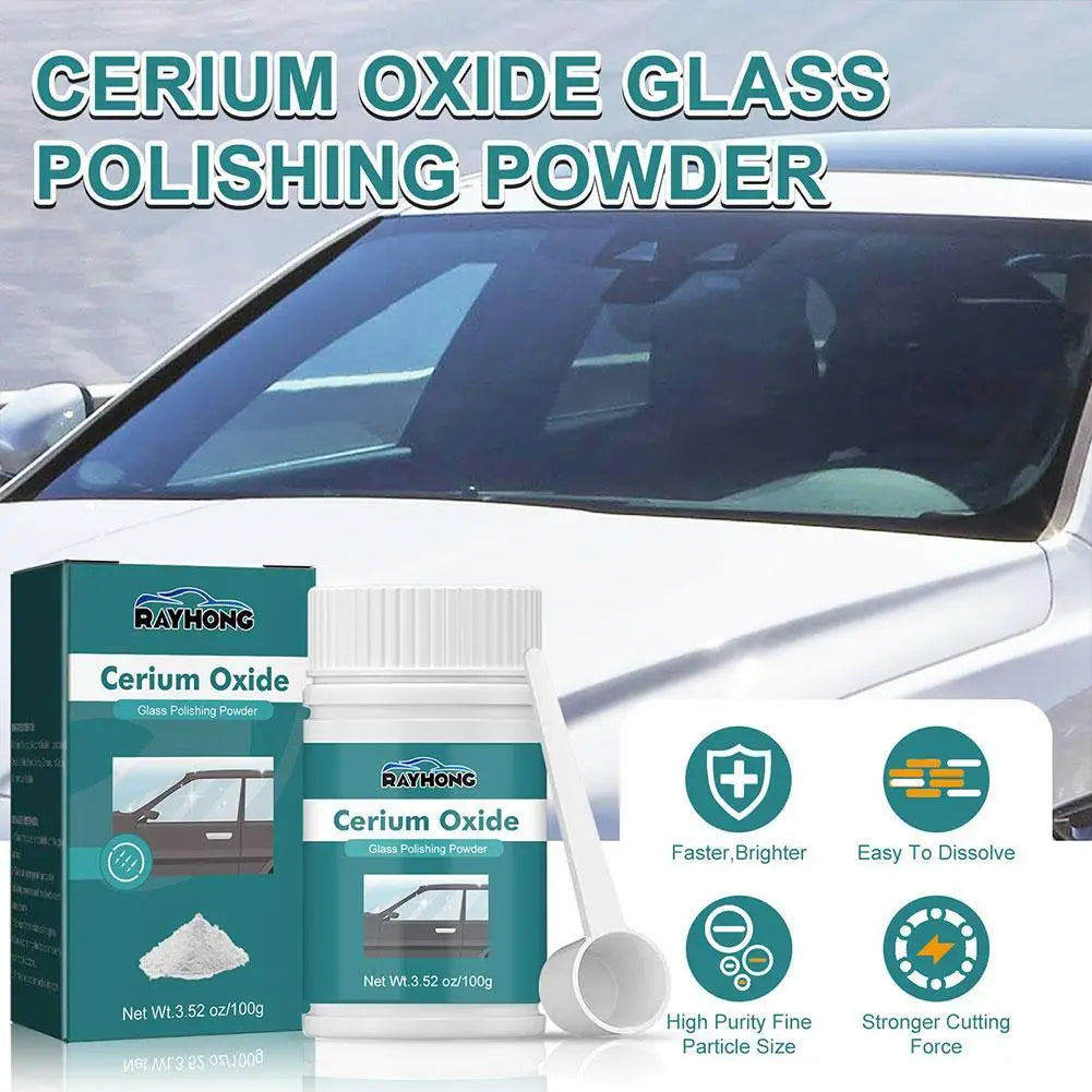100g Glass Polishing Powder For Auto Car Windows Scratch Remover Glass Polishing Scratch Repair Tool Solution Peaceful Pleasures Health and Wellness