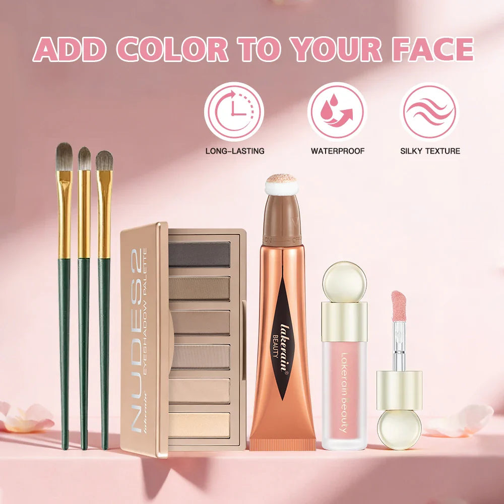 6-Piece Face Makeup Set – Blush, Contour & Eyeshadow Kit