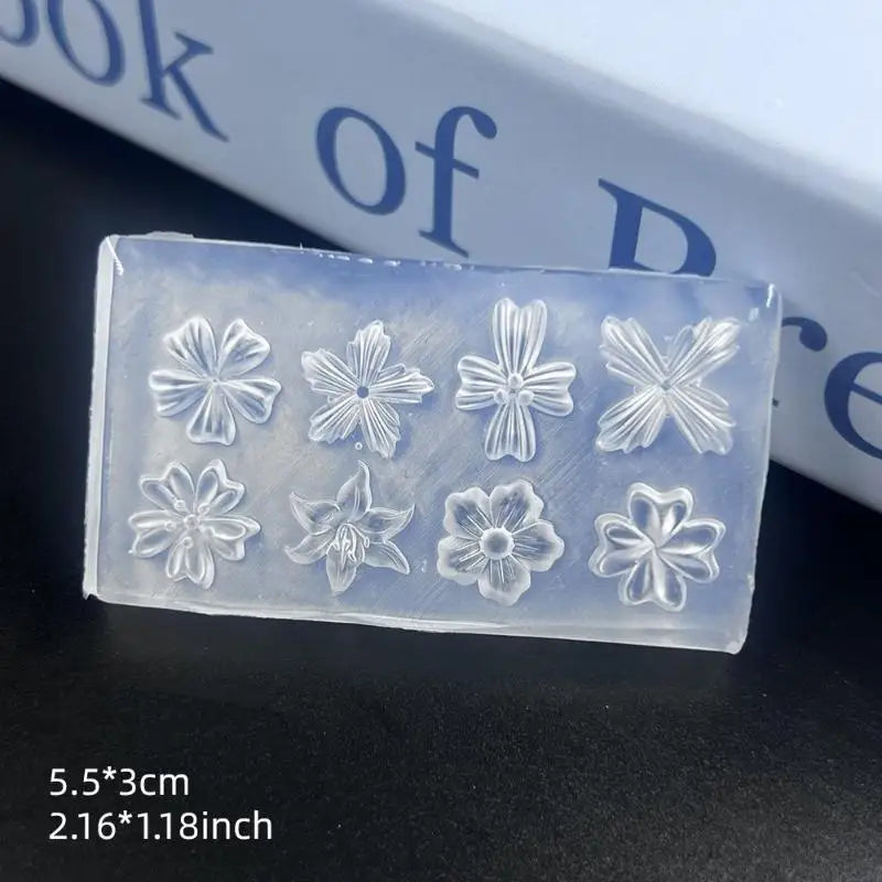 3D Flower Silicone Nail Art Mold – Reusable Petal DIY Template