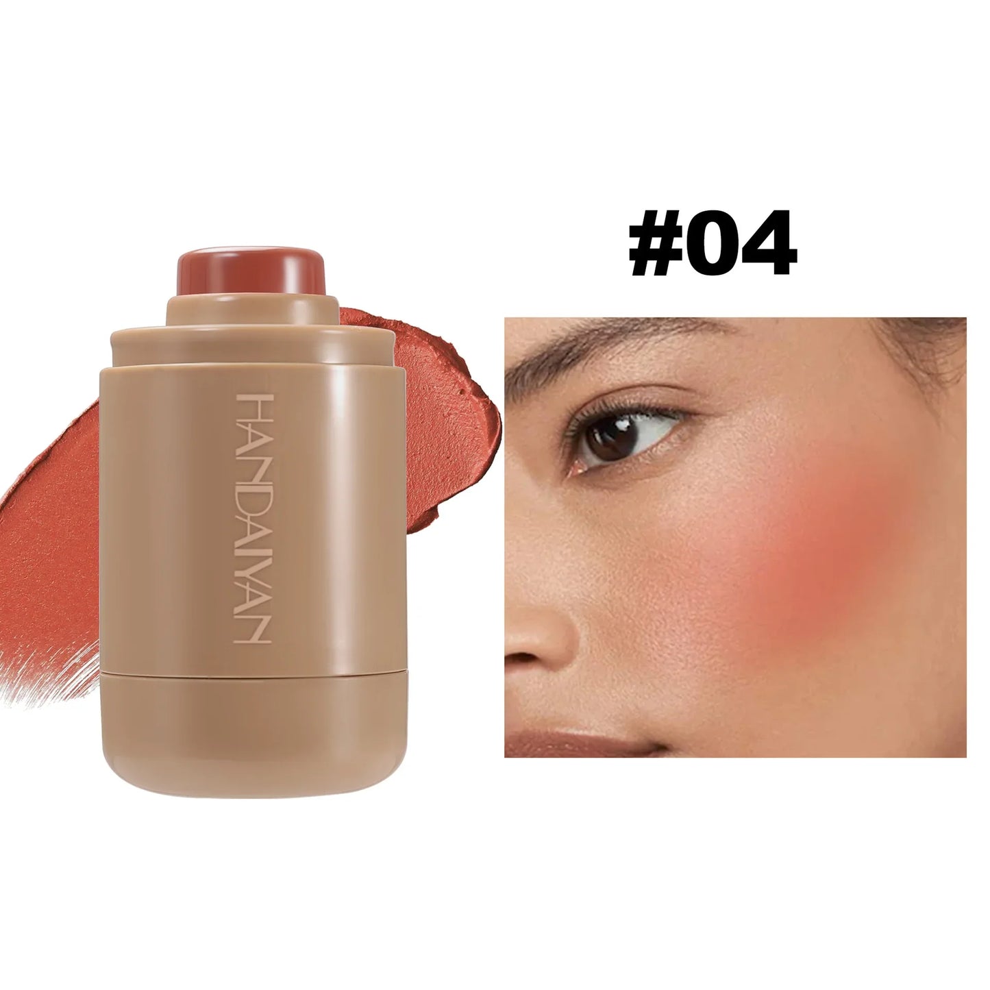 Handaiyan Cream Blush Stick – Lip & Cheek Tint, 6 Shades
