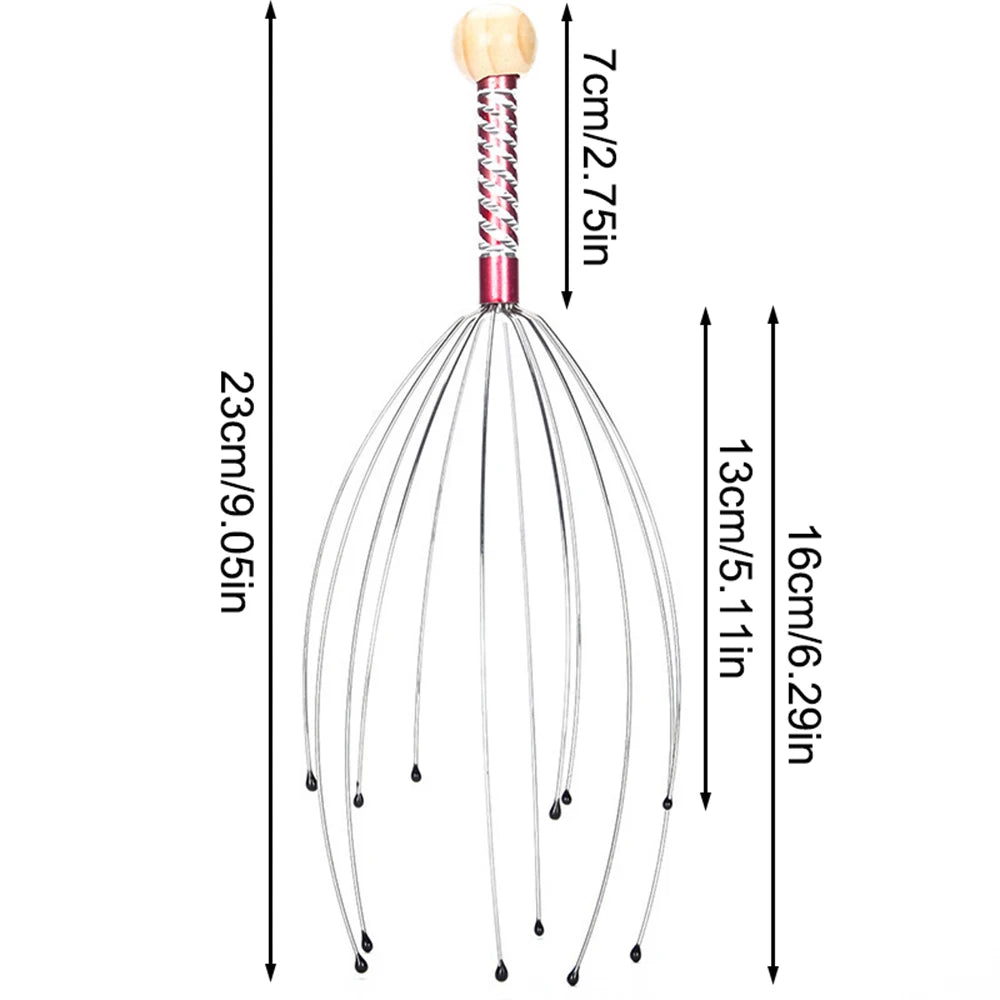 2PCS Head Massager Head Scratching Octopus Scalp Non Soul Extractor Divine Tool Hair G Head Massager Head Press Release Massager Peaceful Pleasures Health and Wellness