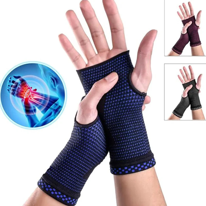 Wrist Compression Support Glove – Knit Sleeve, Unisex | RooRuns