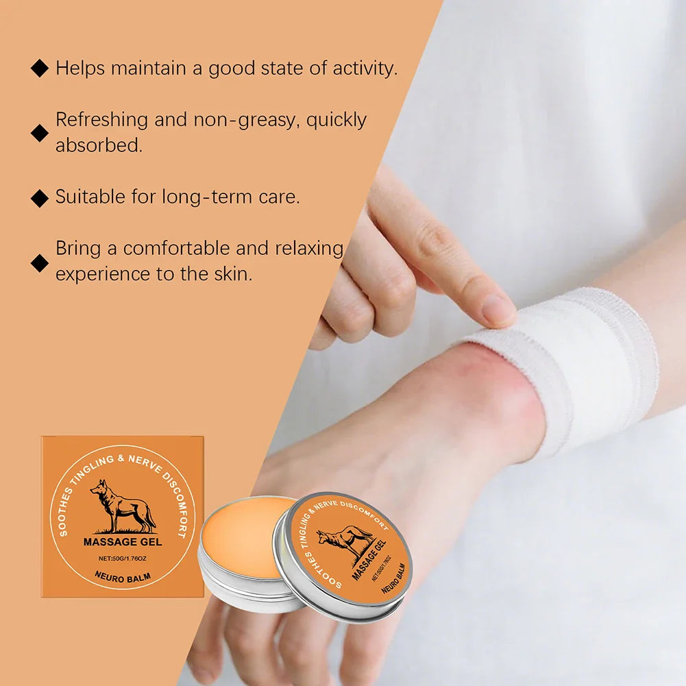 Natural Herbal Cooling Massage Balm with Magnesium – 50g