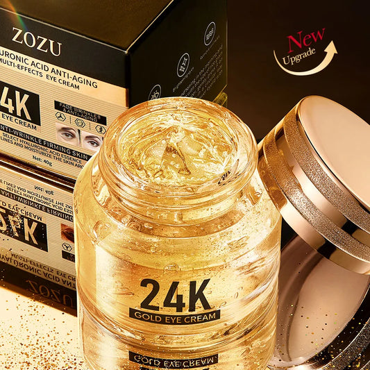 24K Gold Hyaluronic Acid Eye Cream – Dark Circles & Bags Eye Cream Peaceful Pleasures Health and Wellness Default Title