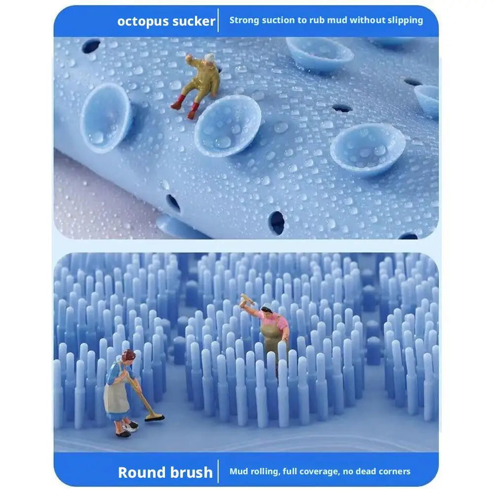 Silicone Shower Foot & Back Scrubber Mat w/ Suction Cup Bath & Body Peaceful Pleasures Health and Wellness