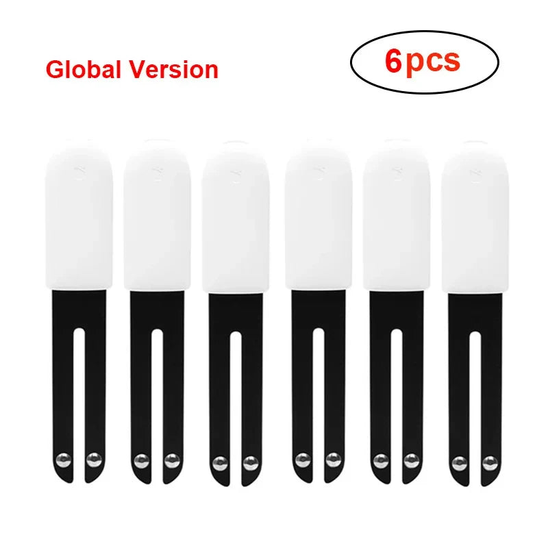 HHCC Flora Monitor Flower Care Plant Sensor Grass Soil Water Fertility Smart Tester Flower Gardening Detector For XiaoMi Mijia Peaceful Pleasures Health and Wellness White 6 Pcs
