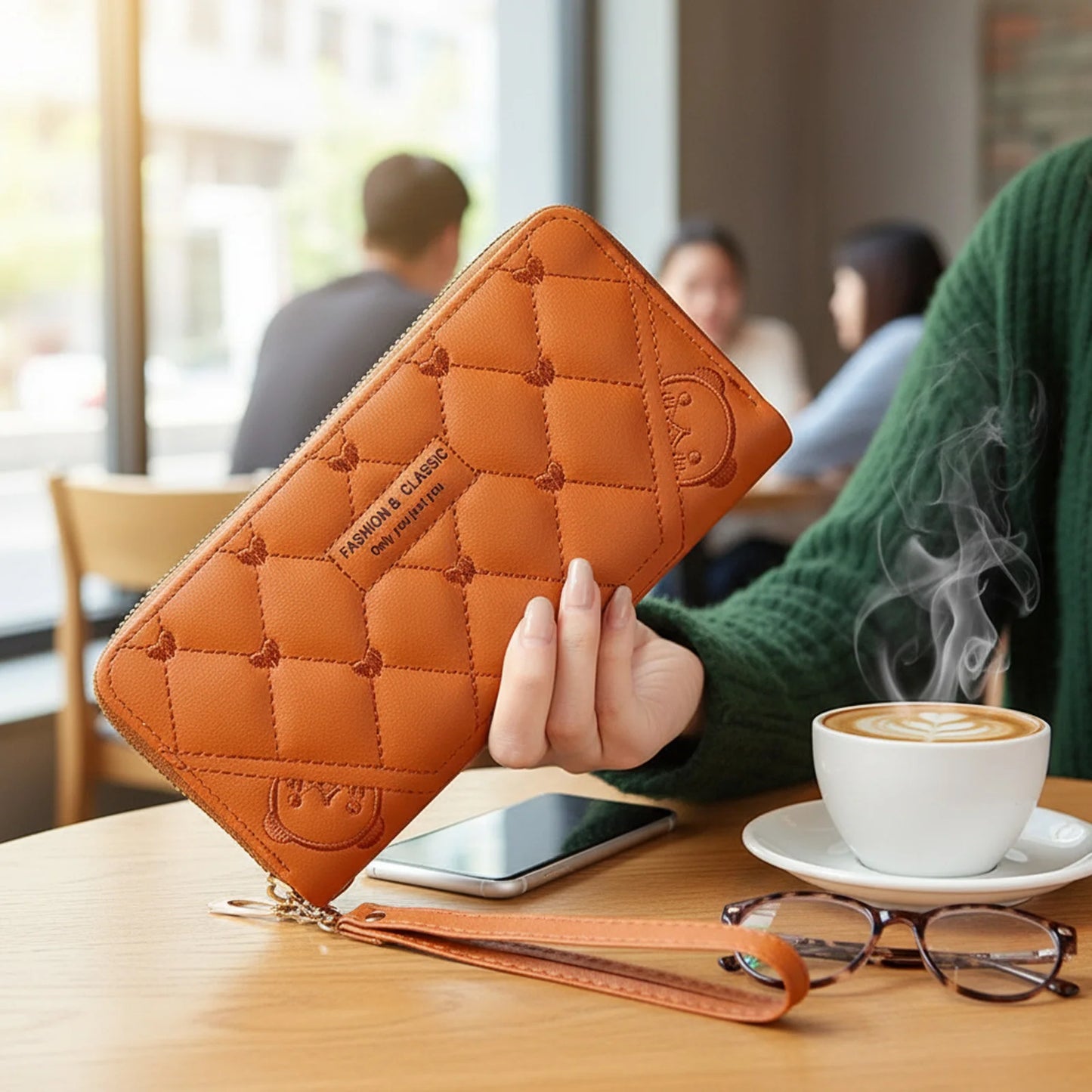 Long Wallet With Zipper Large Capacity Clutch Purse Multi Function Phone Coin Pouch For Women Peaceful Pleasures Health and Wellness
