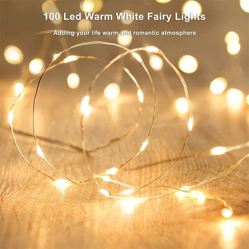 USB Copper Wire Fairy Lights 20M 200 LED String – Indoor & Out