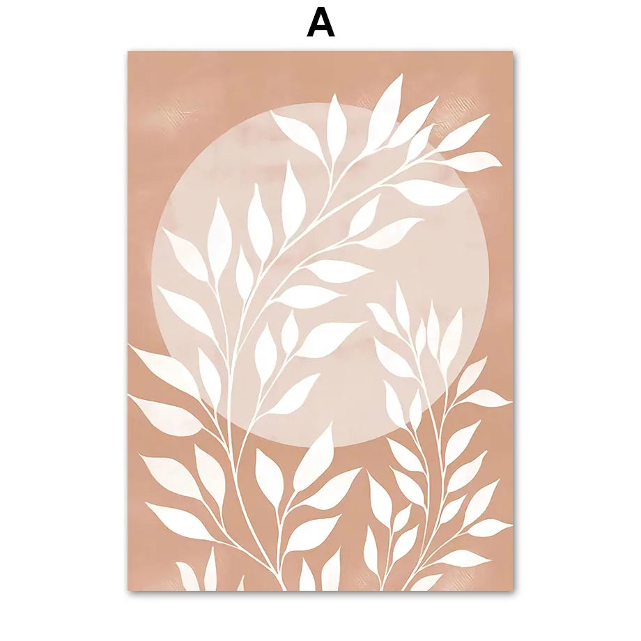 Boho Sage Leaves Plants Posters Abstract Artwork Geometric Wall Art Canvas Painting Nordic Art Poster For Living Room Home De Peaceful Pleasures Health and Wellness A 20x30cm Unframed