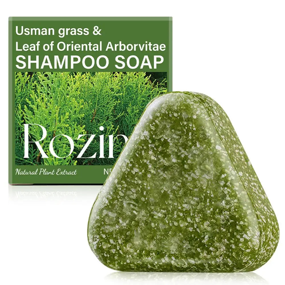 BIOAOUA Thuja & Usman Grass Solid Shampoo Bar – All Hair Types