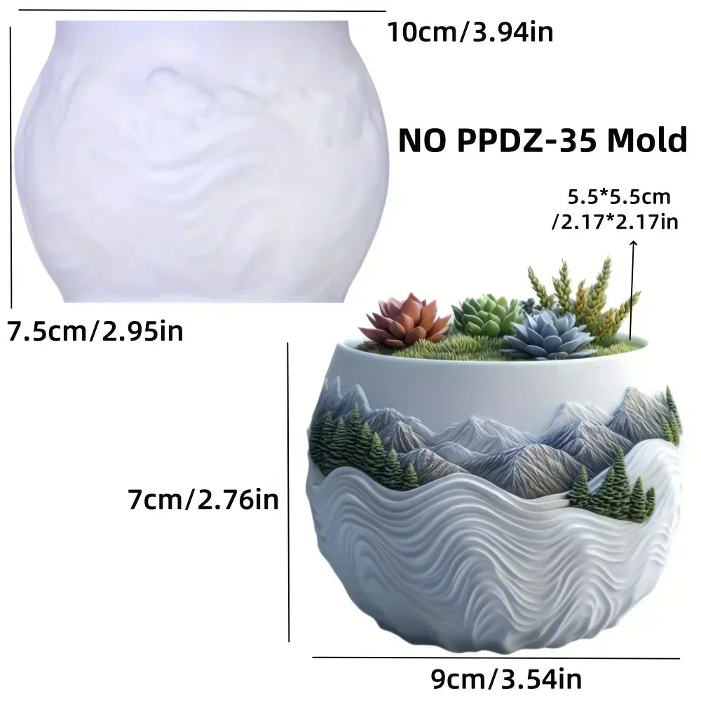 Windmill Town Silicone Mold – Resin Succulent Pot & Storage Box
