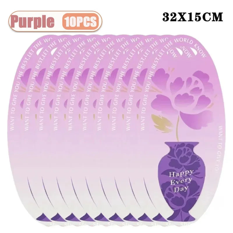 Foldable Flower Bouquet Box Handheld Gift Box Set of 10