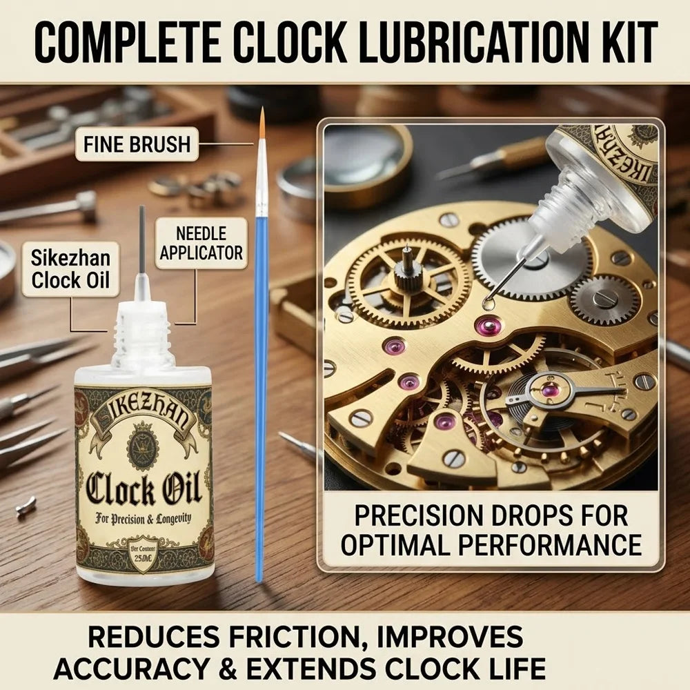 25ml Watch & Clock Lubricant Oil with Brush | SIKEZHAN