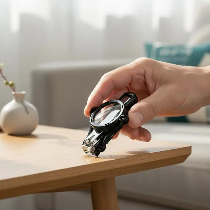 Nail Clipper With Magnifying Glass The Elderly Practical Stainless Steel Nail Clipper Anti-splash Beauty Big Clipper Tool Gifts Peaceful Pleasures Health and Wellness