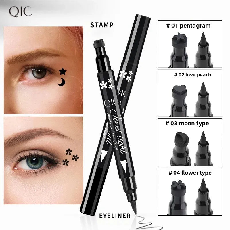 QIC 2-in-1 Stamp Liquid Eyeliner Pen – Waterproof, Long-Lasting
