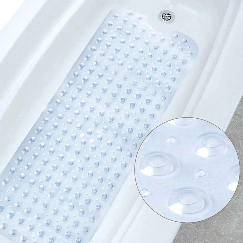 Large Non-Slip Bath Mat 100x40cm – PVC Pebble Shower Mat