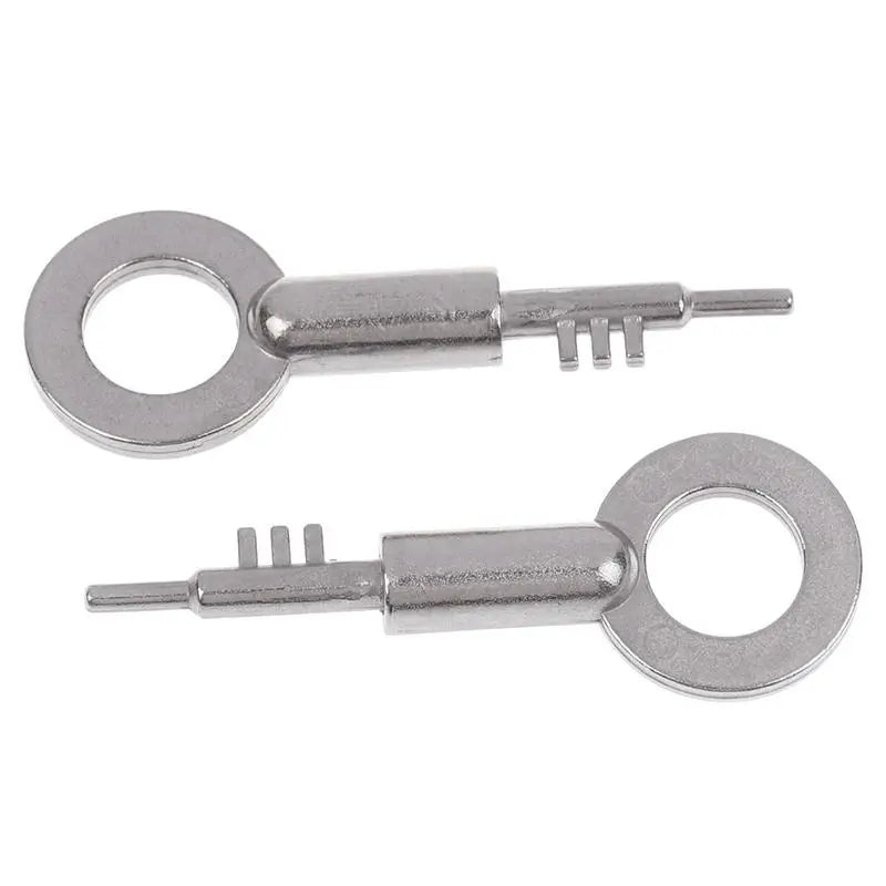 New Stainless Steel 3-Tooth Lock Key Blank Universal - Bathroom Door Keys Home Security Replacement Keys Peaceful Pleasures Health and Wellness