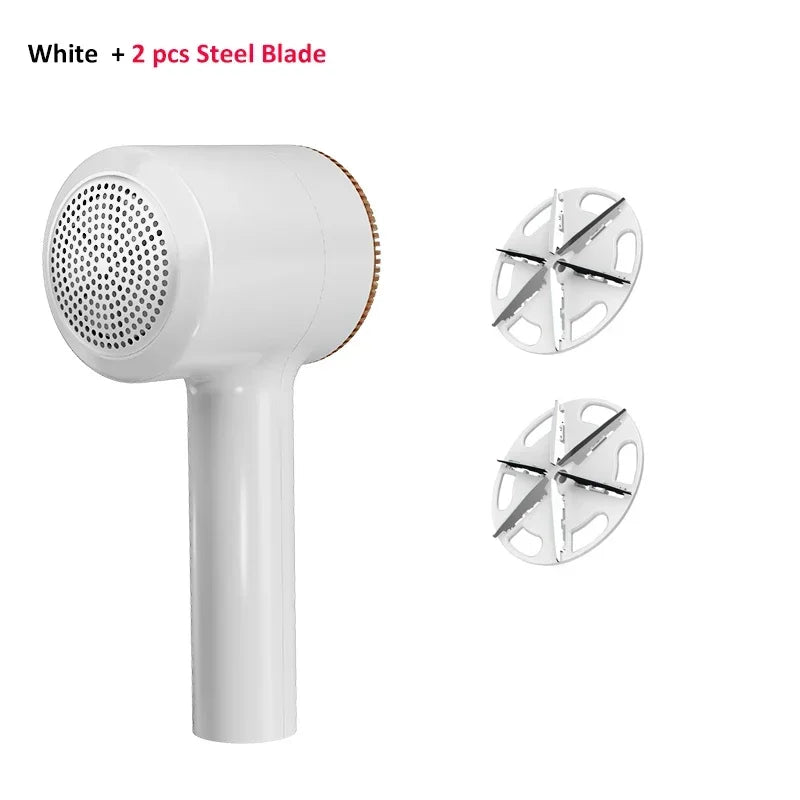 Lint Roller Fabric Shaver Dust Removal Pellet Eliminator Electric Home. Pet Hair Remover Removes Lint From Clothes Take Out Peaceful Pleasures Health and Wellness White 2 Blade
