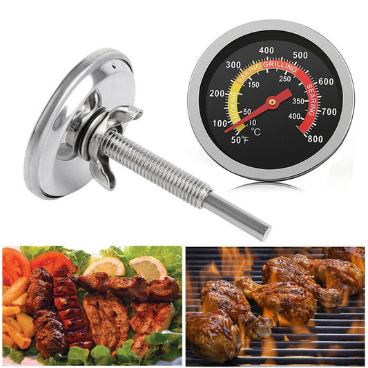 Barbecue Thermometer Oven Temp Gauge 10 400 BBQ Grill Temperaturer Peaceful Pleasures Health and Wellness