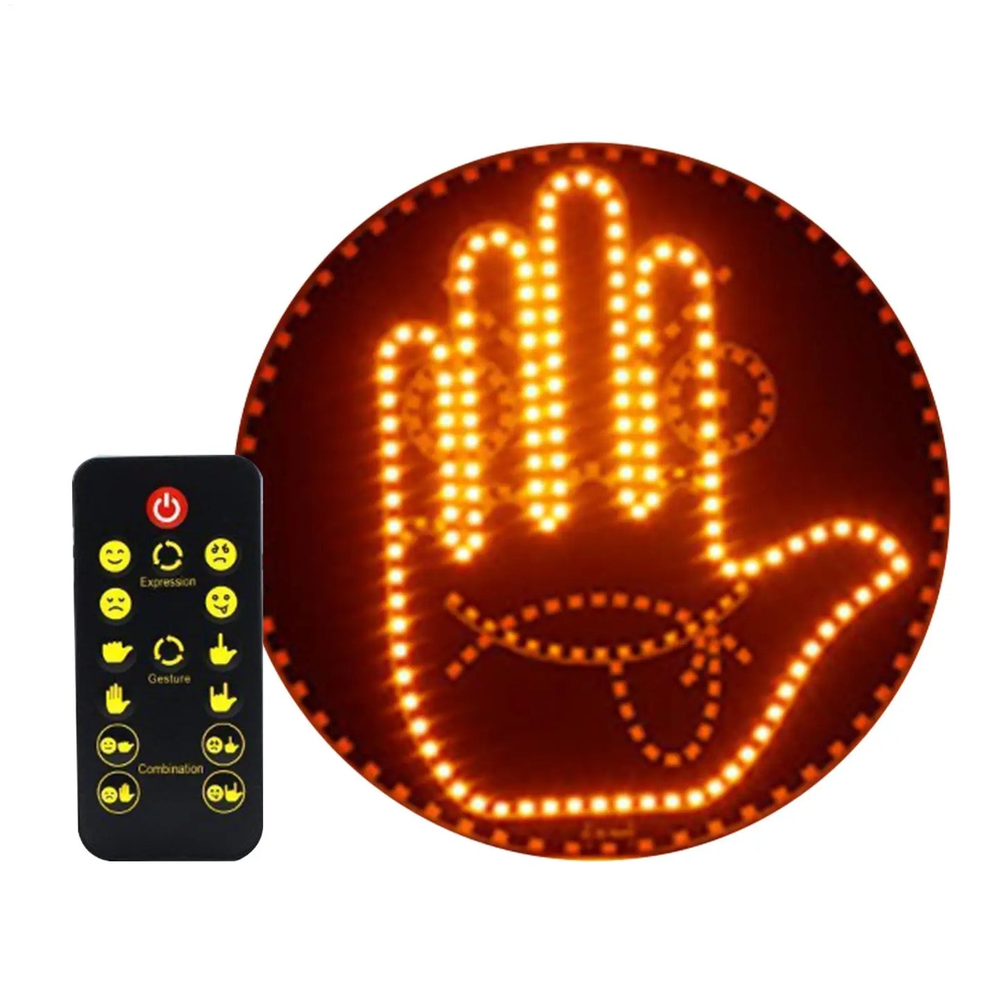 Car Hand Gesture LED Warning Light | Rear Windshield Signal Lamp