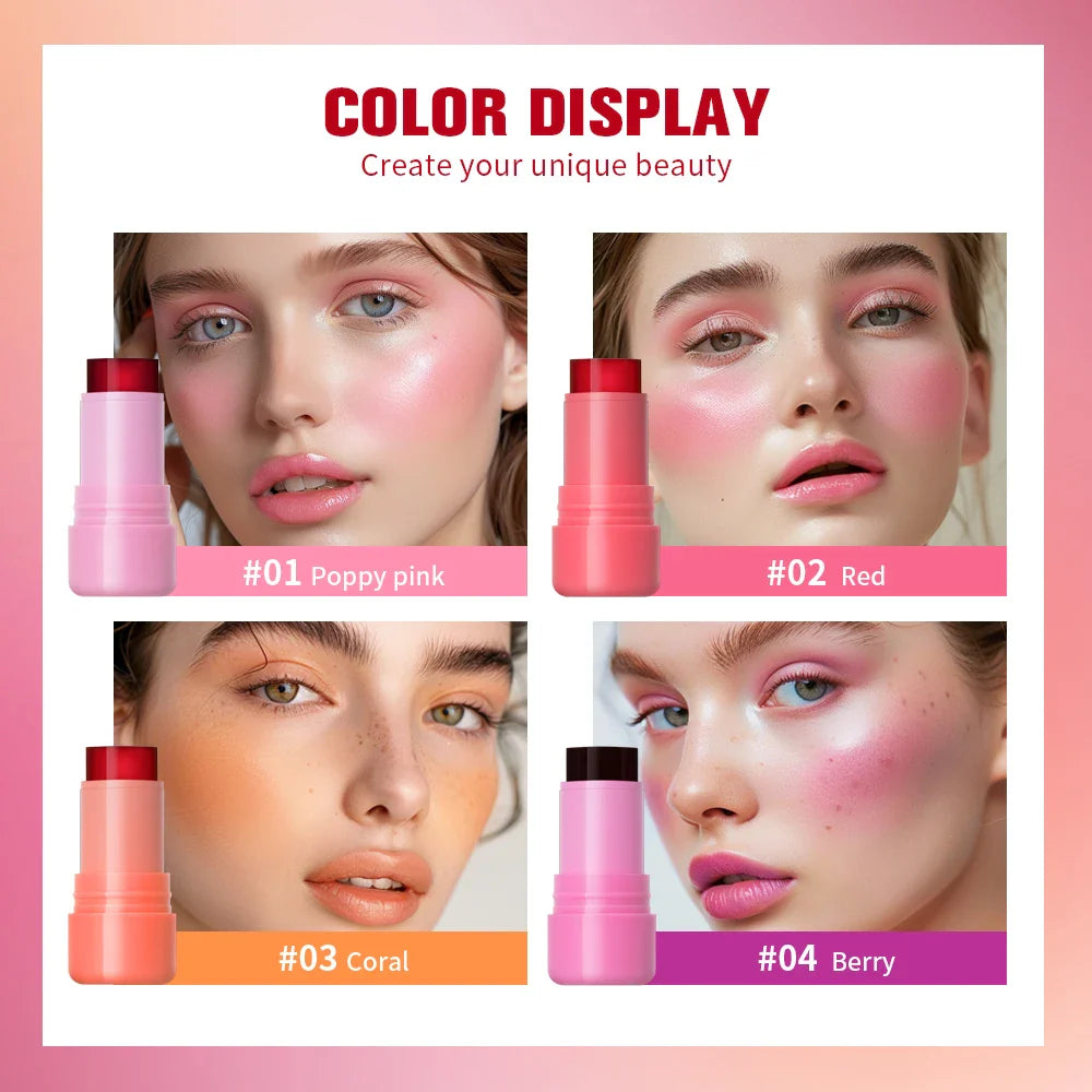 3-in-1 Jelly Blush Stick – Blush, Eyeshadow & Lip Tint