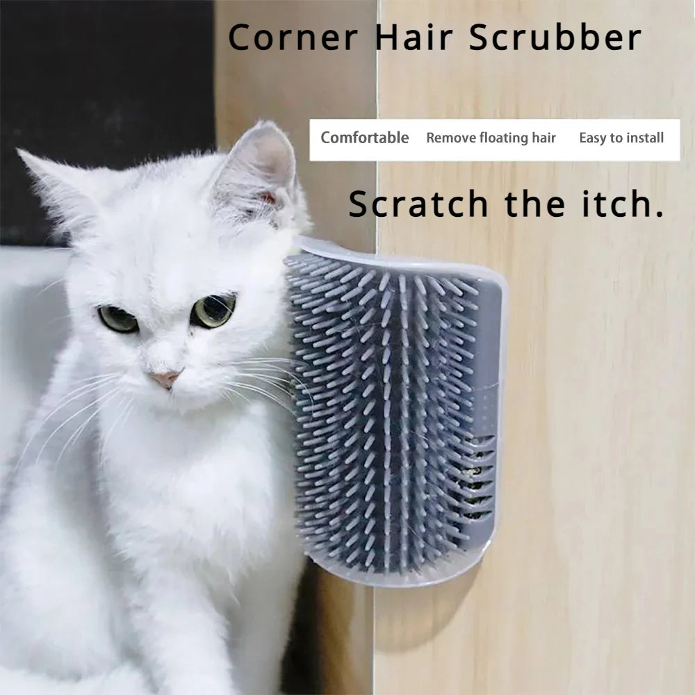 Cat Corner Brush – Scratcher, Massager & Grooming Comb