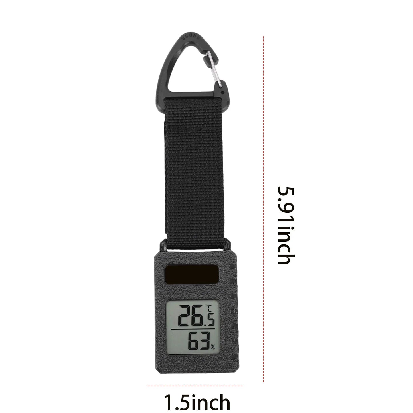 Backpacking Hiking Travel Thermometer Temperature Humidity Meter Sensor Gauge Travel Mountaineering Vehicle Pendant Keychain Peaceful Pleasures Health and Wellness