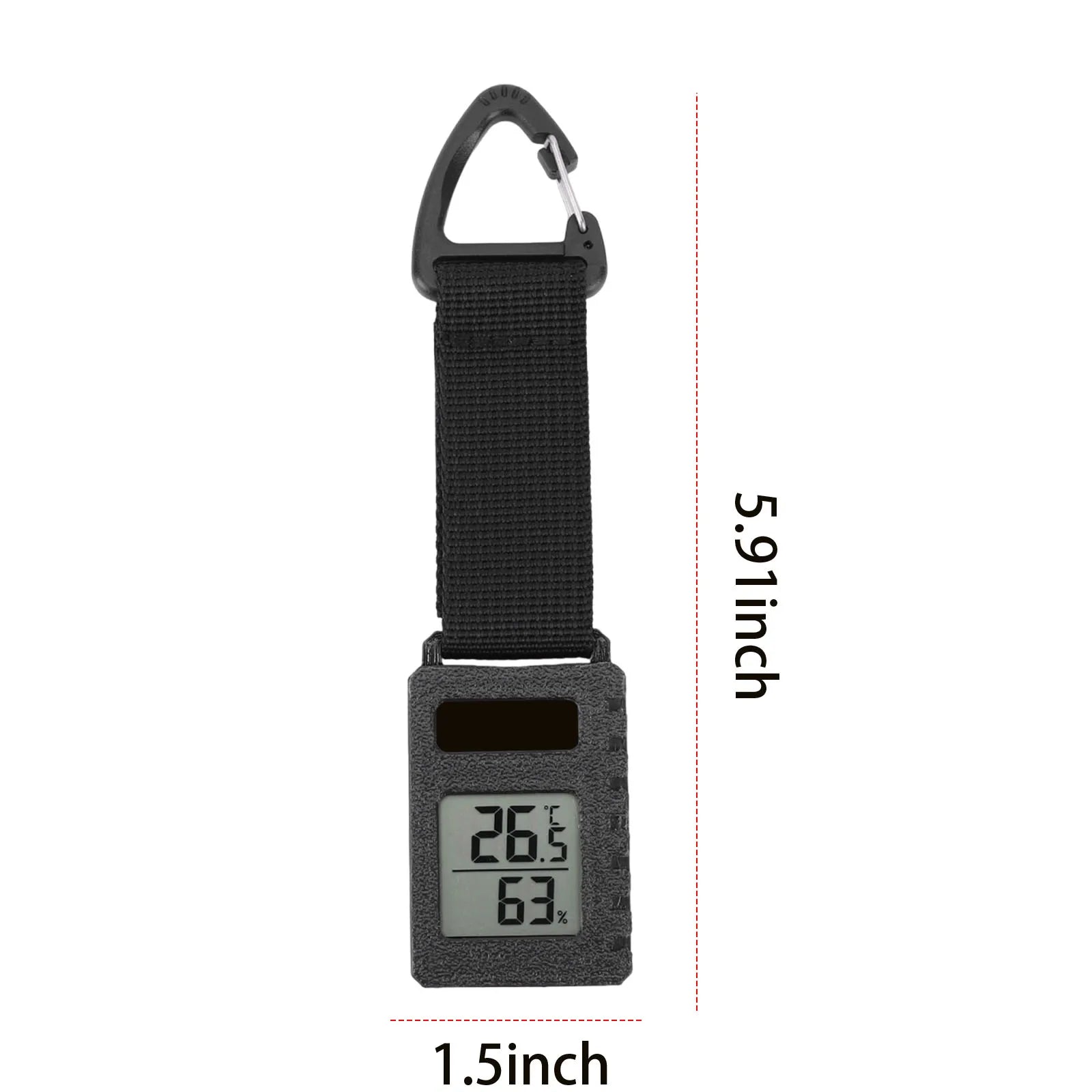 Backpacking Hiking Travel Thermometer Temperature Humidity Meter Sensor Gauge Travel Mountaineering Vehicle Pendant Keychain Peaceful Pleasures Health and Wellness