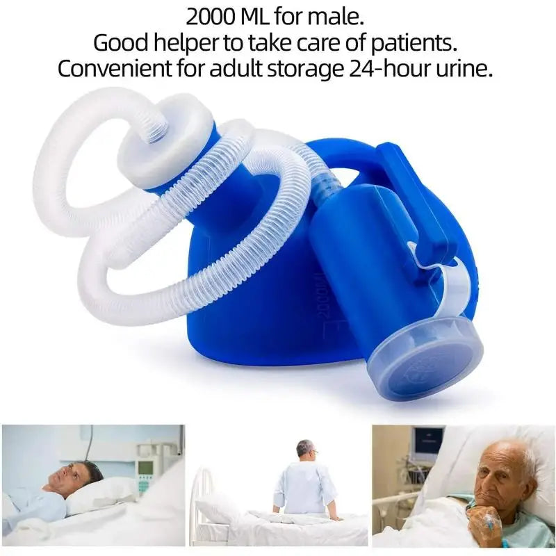 New Portable Urinal Pee Bottle 2000ML For Men And Women Spill Proof Unisex Potty For Home Camping Car Travel Accessories Peaceful Pleasures Health and Wellness