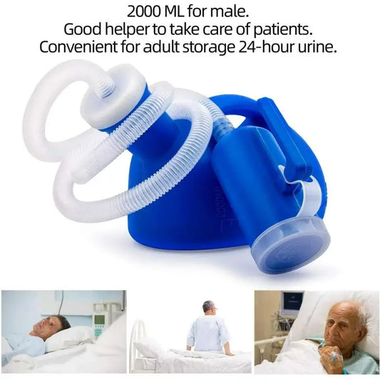 New Portable Urinal Pee Bottle 2000ML For Men And Women Spill Proof Unisex Potty For Home Camping Car Travel Accessories Peaceful Pleasures Health and Wellness
