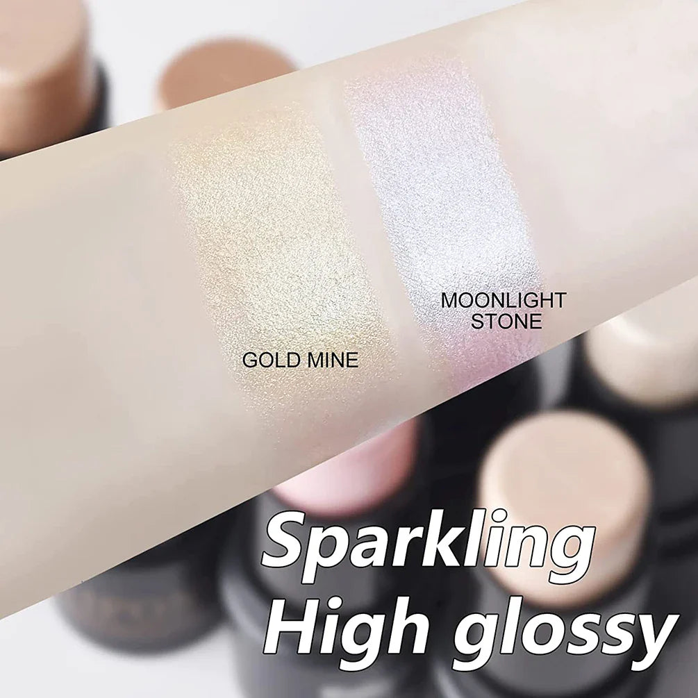 QiBest 2-Color Highlighter & Contour Stick | Shimmer Bronzer