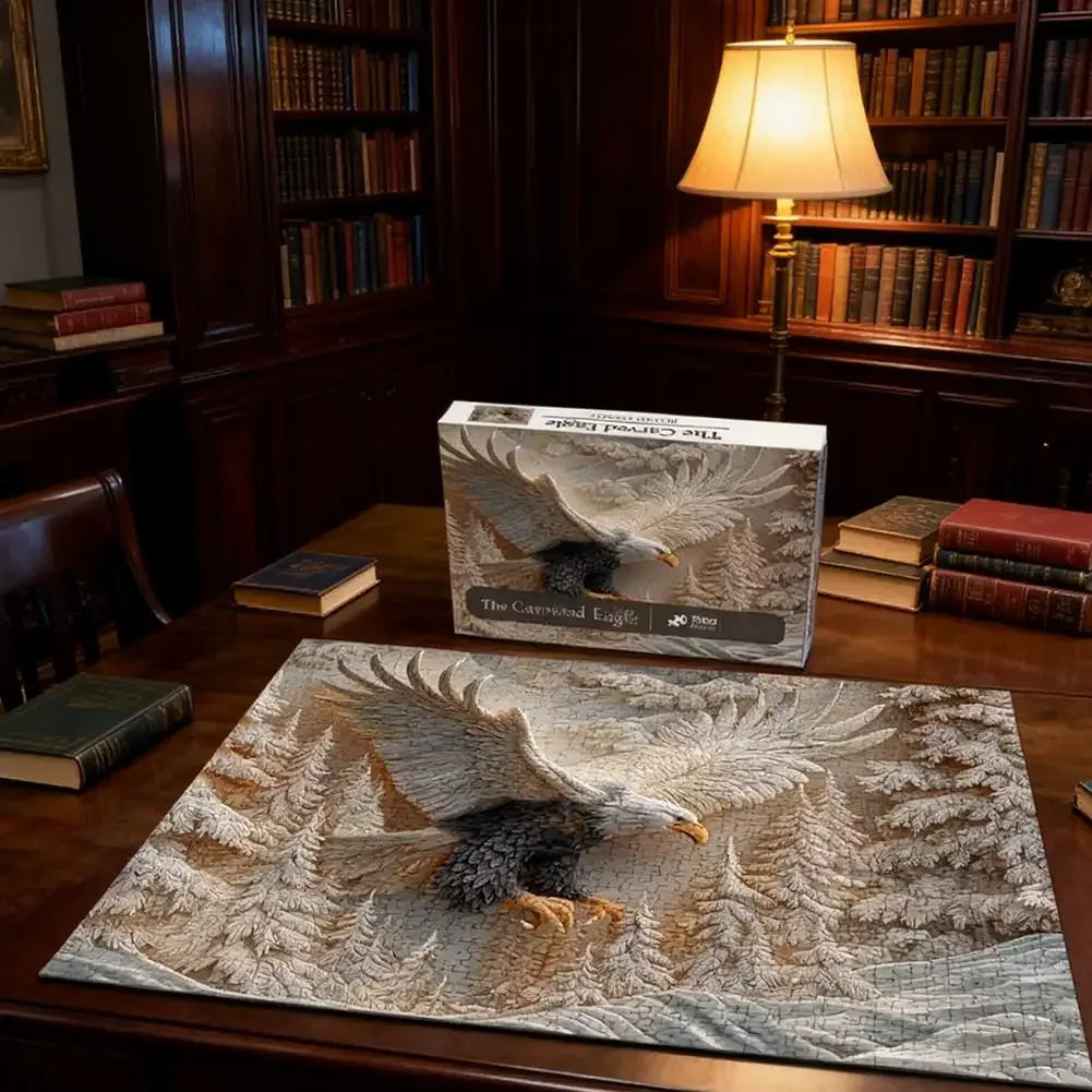 3D Majestic Eagle Jigsaw Puzzle Personalized Picture Puzzle DIY Wall Art Decor For Living Room Bedroom Handmade Gifts Peaceful Pleasures Health and Wellness