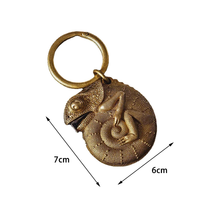 Brass Animal Foot Keychain Tape Measure | 2M Alloy Tool Keychain Tape Measure Peaceful Pleasures Health and Wellness 1pcs