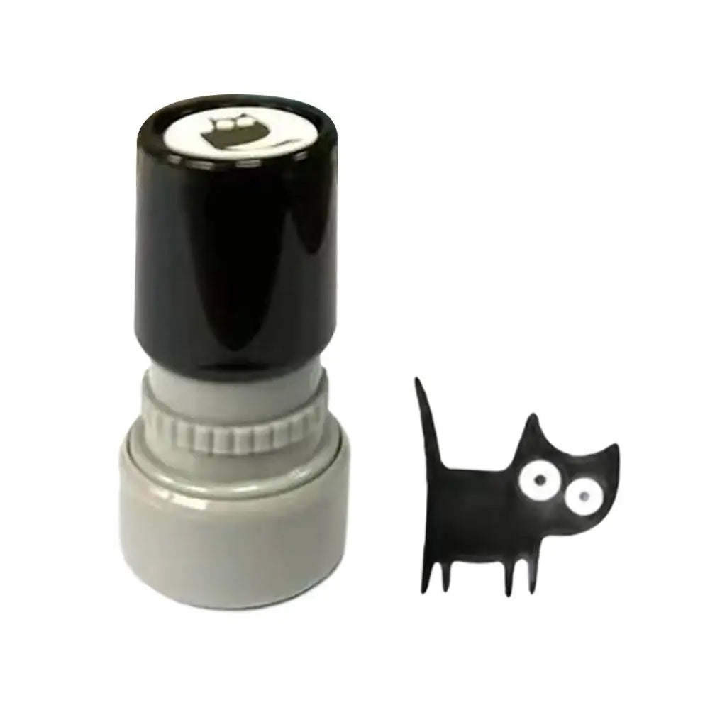 Cute Cartoon Stamps Lovely Small Black Cat Stamp DIY Scrapbooking Decoration Diary Collage Stationery DIY Craft Creations Peaceful Pleasures Health and Wellness A