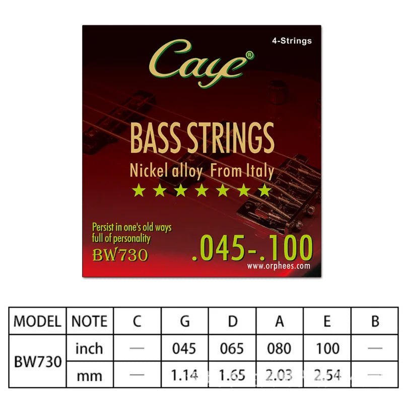 Guitar Strings Caye Crossing 4 5 6 String Electric Bass Hexagonal