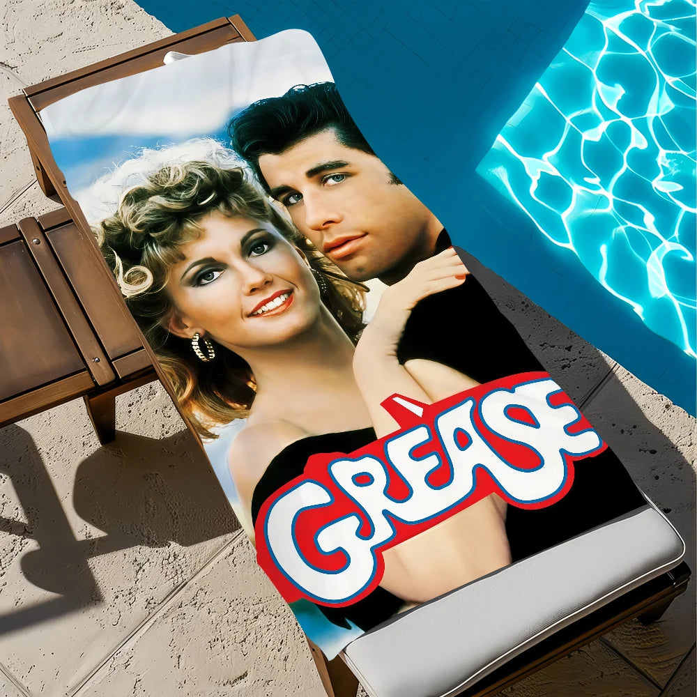Grease 1978 Movie Quick-Dry Beach Towel | Soft Microfiber Microfiber Beach Towel Peaceful Pleasures Health and Wellness z2 STJ90x180CM