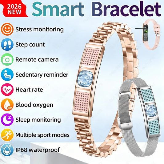 Health Smart Bracelet Men Women Fitness Sports Band Stress Test HRV Monitor Waterproof Pedometer Smart Watch for Android iOSHW12 Peaceful Pleasures Health and Wellness